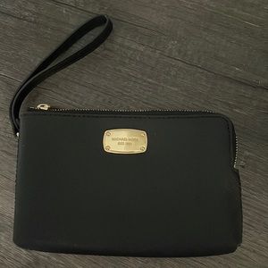 Michael Kors small black pouch with two zippers